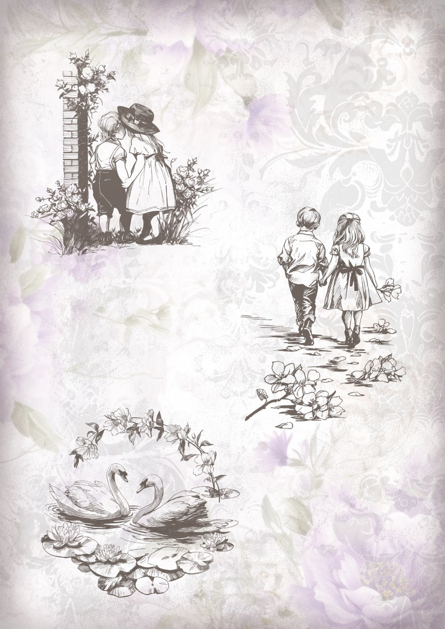 Sincerity Gentle Lilacs Iveta Ziendina Rice Paper Decoupage Queen A4