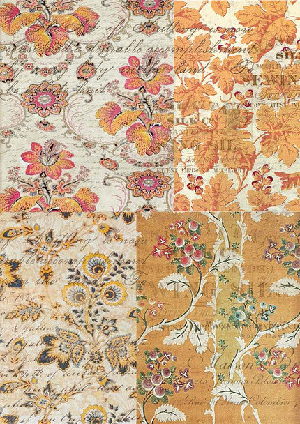 Fields of Plenty Ellen J Goods Rice Paper Decoupage Queen A3