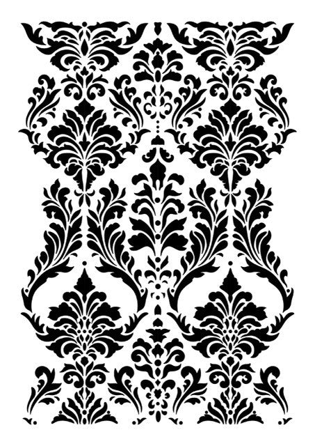Gentle Damask Stencil Iveta Ziendina Decoupage Queen A4 10mil