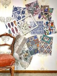 Rice Paper Decoupage | Rice Decoupage Paper | Ornate Blue Glass | Dixie Belle | 3 In Pack