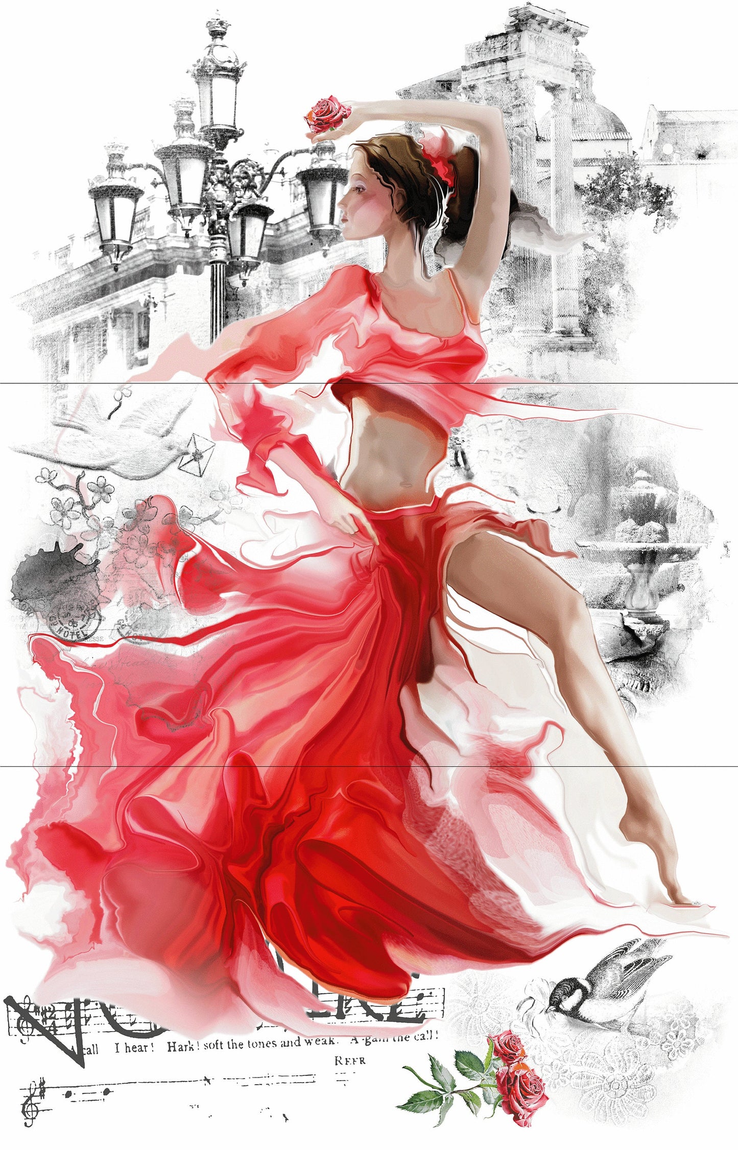 Lets Tango | Rub On Furniture Transfers | Hokus Pokus | Furniture Decals | 35 x 24