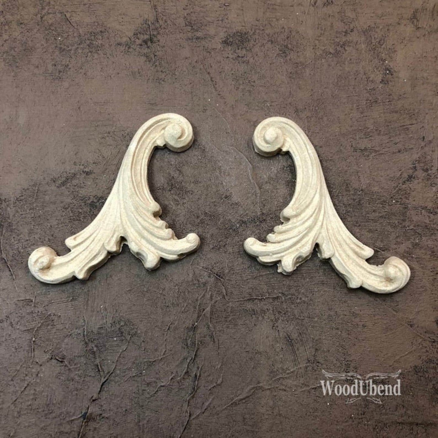 WoodUBend | Scroll Applique #1338 | Set of 2