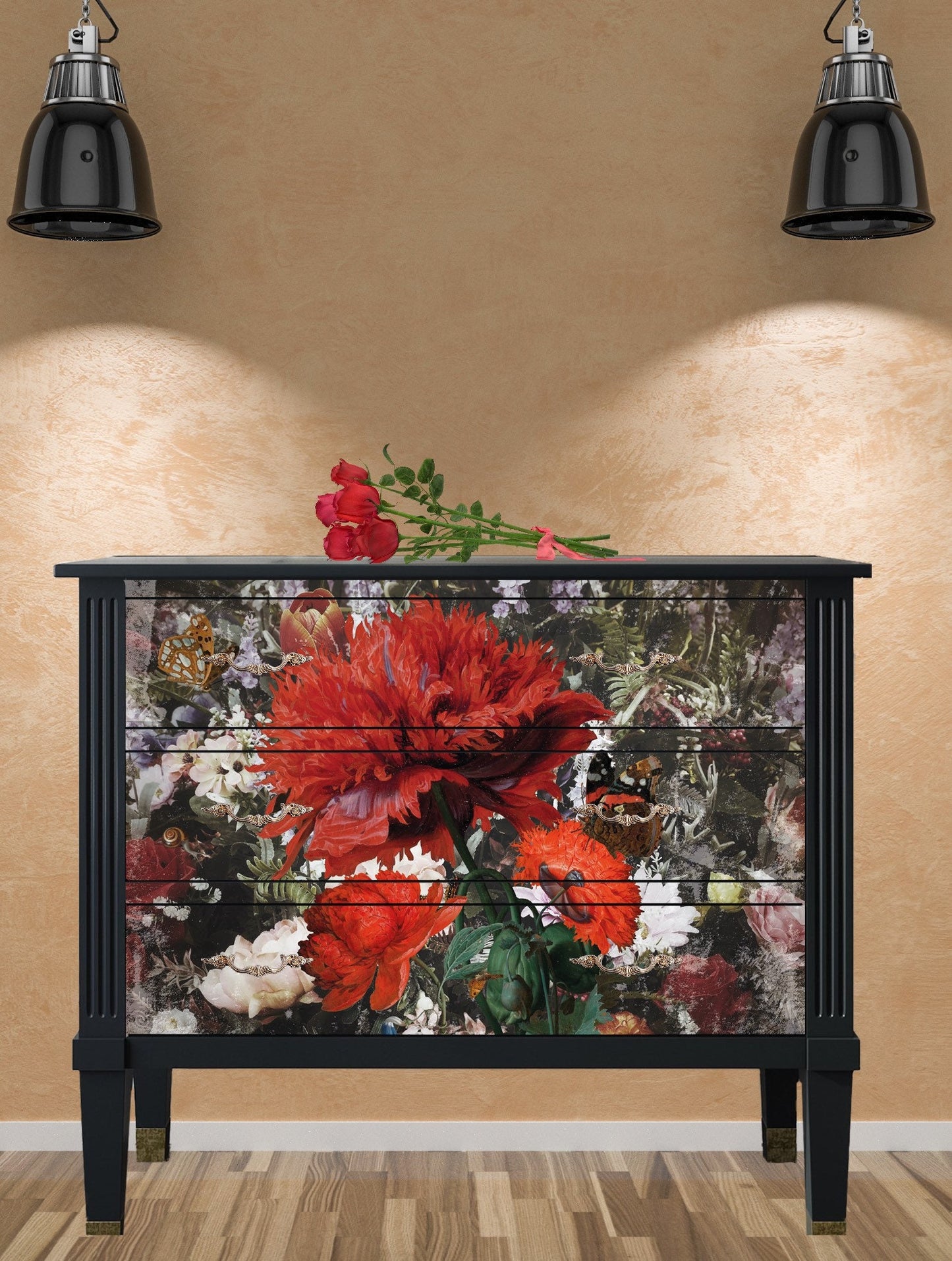 Flower Medley Decoupage | Hokus Pokus | Décor-Weave | A1 31.2" x 23.4"
