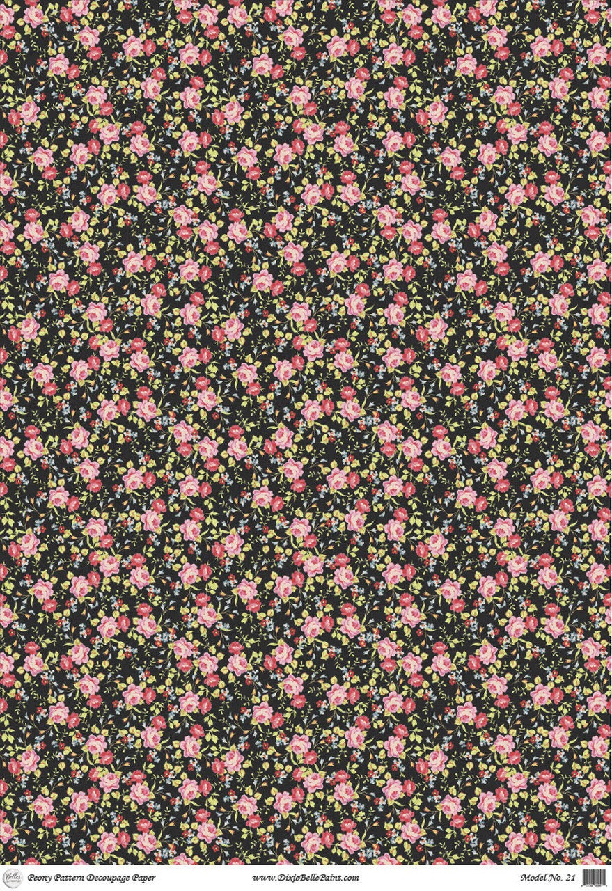 Peony Pattern | Rice Paper Decoupage | Dixie Belle Paint Company | A1
