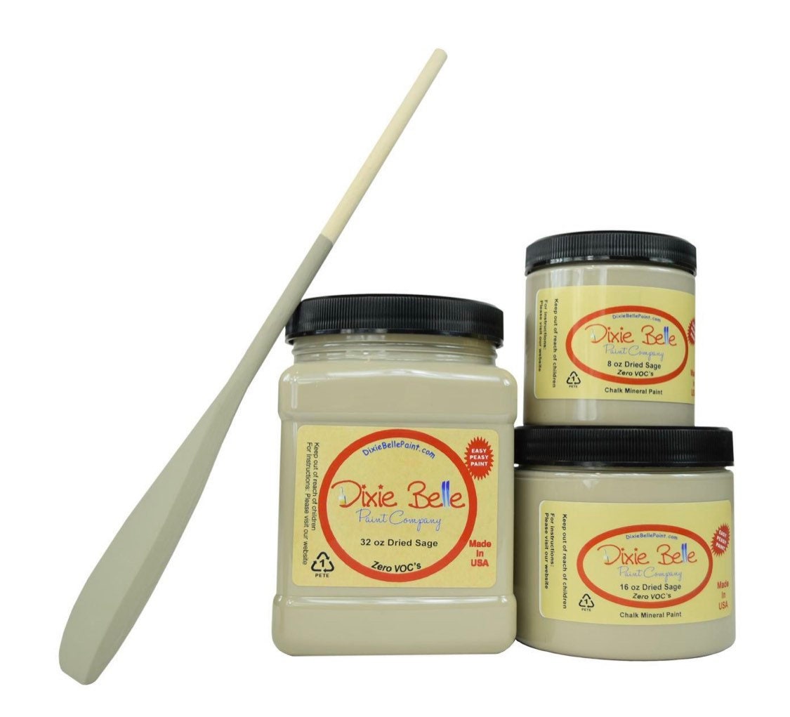 Dried Sage 4oz and 8oz | Dixie Belle Chalk Mineral Paint | No VOC | Chalk Paint for Furniture | Water Based Paint | 4oz and 8oz