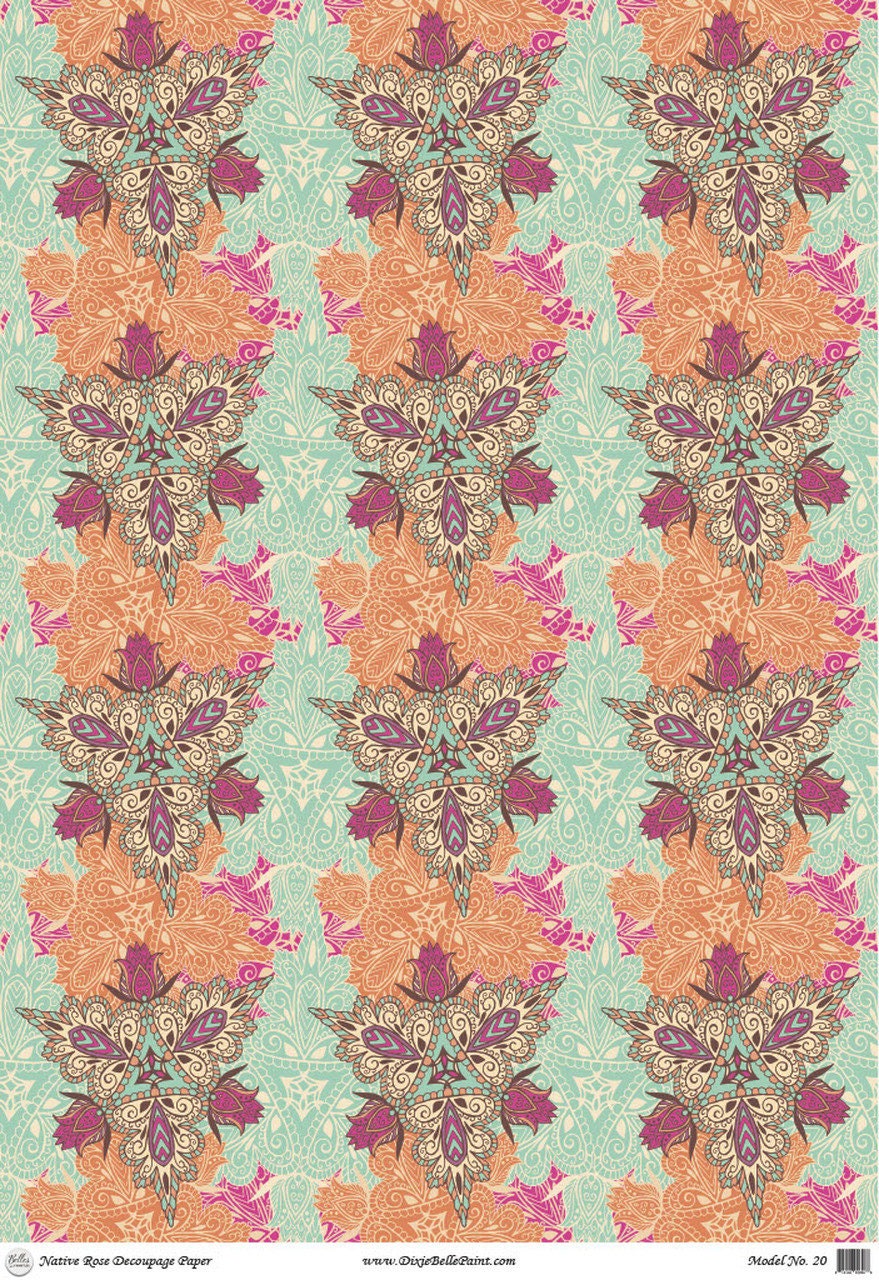 Native Rose | Rice Paper Decoupage | Dixie Belle | 23.39" x 33.11"