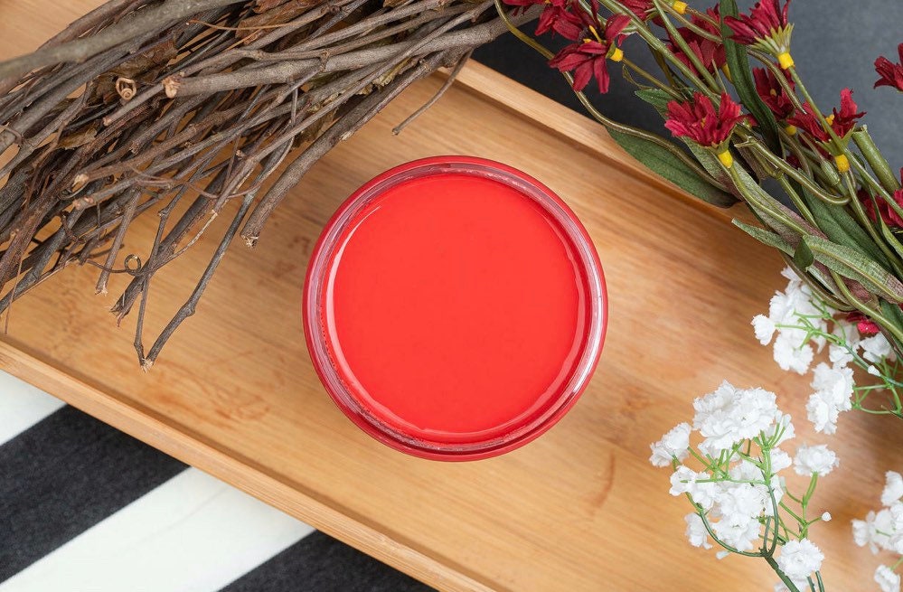 Honky Tonk Red | 16oz and 32oz | Dixie Belle Chalk Mineral Paint | No VOC | Chalk Paint for Furniture | Water Based | 16oz and 32oz