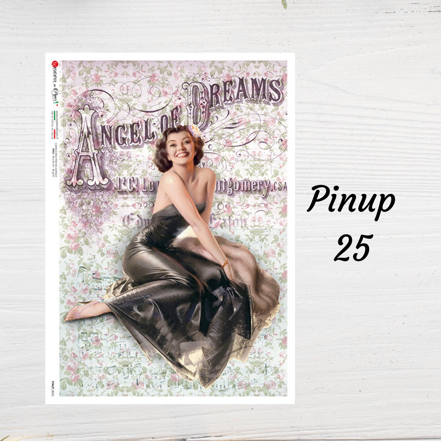 Pinup 0025 | Rice Paper Decoupage | US Paper Designs | Decoupage Paper | A4