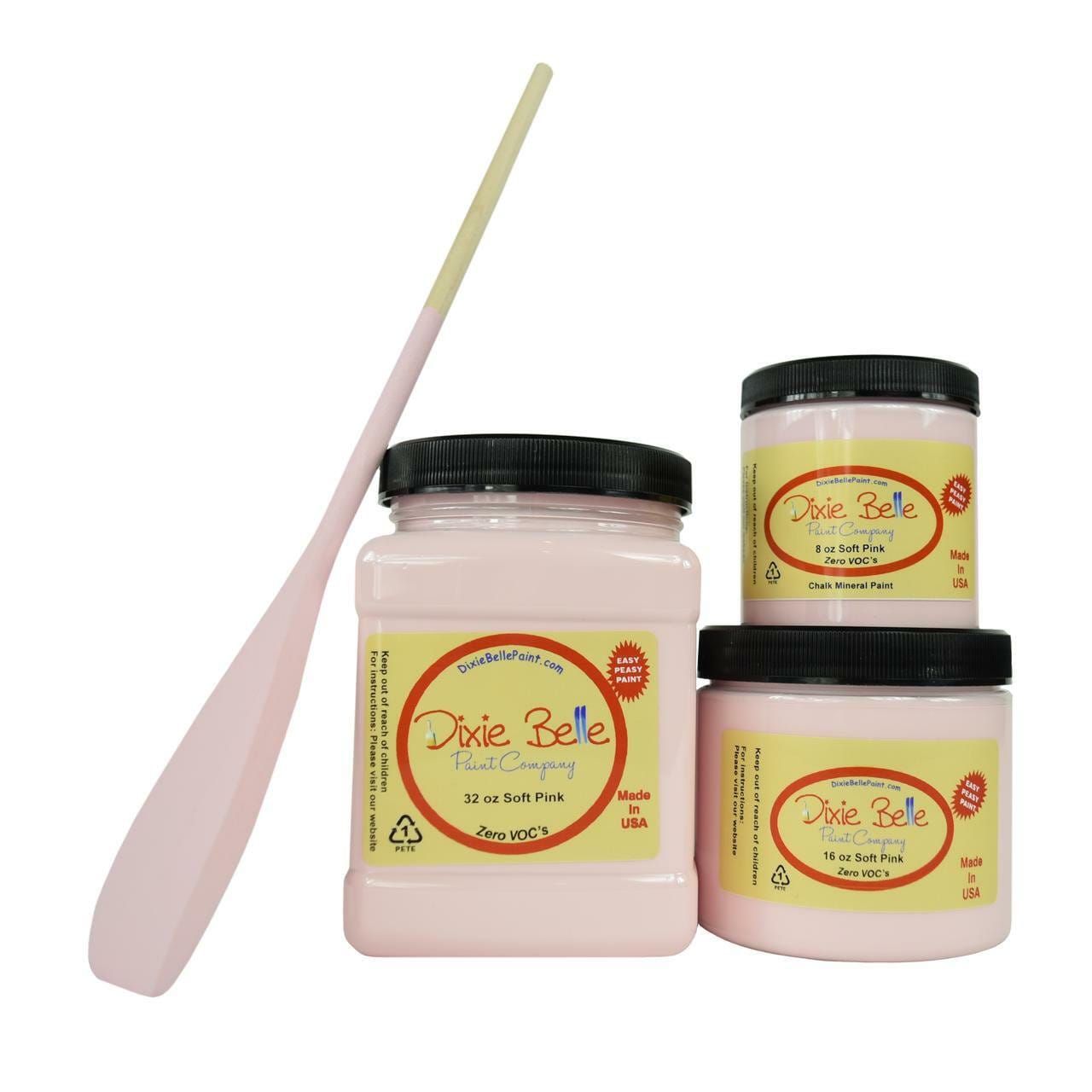 Soft Pink 16oz and 32oz | Dixie Belle Paint | Chalk Mineral Paint | No VOC | 4 Sizes
