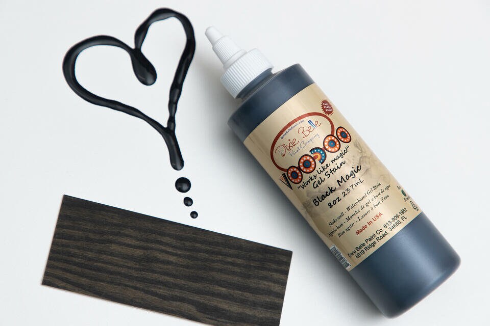 Black Magic | Voodoo Gel Stain | Dixie Belle Paint Company | Water Based Stain | Furniture Stain | 8oz