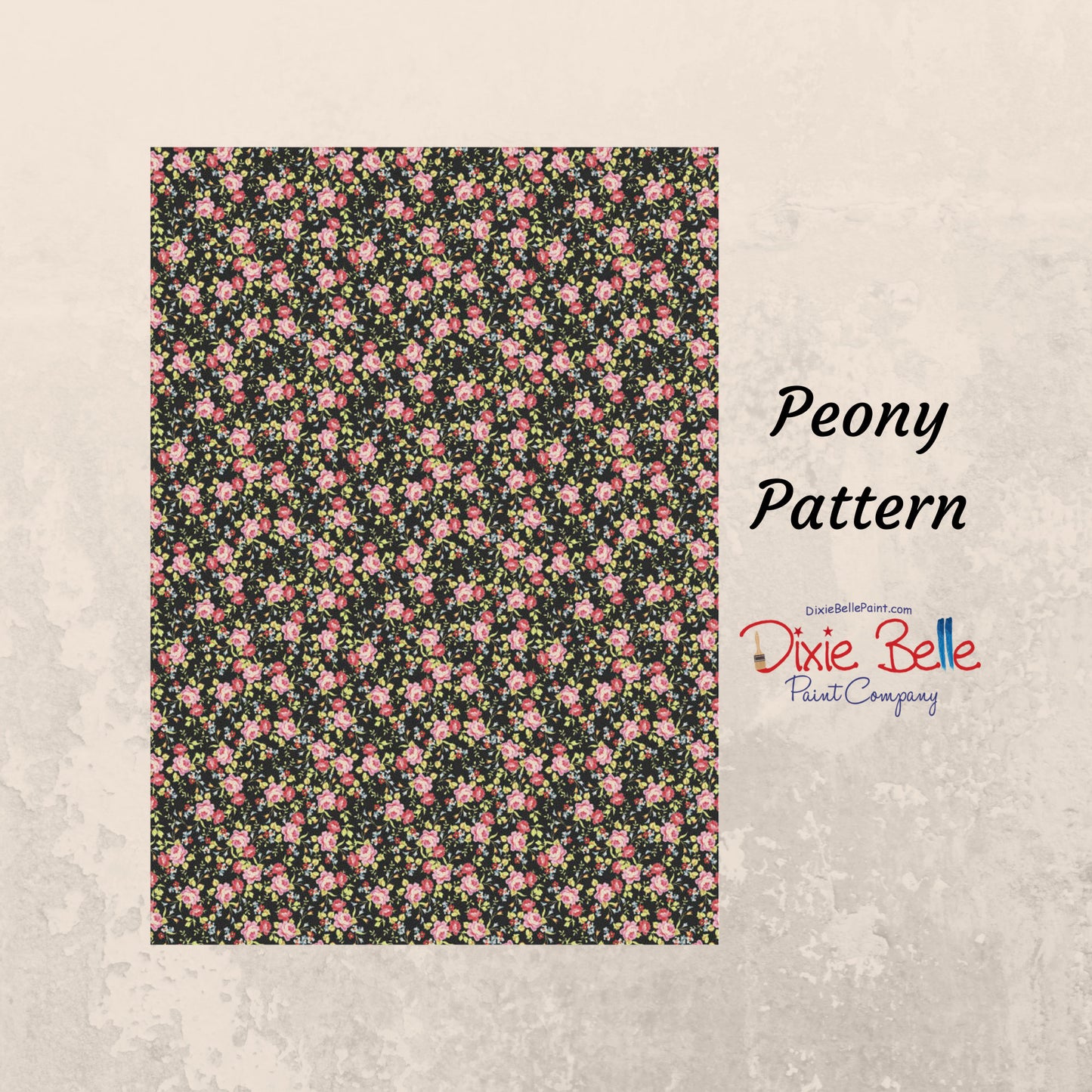 Peony Pattern | Rice Paper Decoupage | Dixie Belle Paint Company | A1