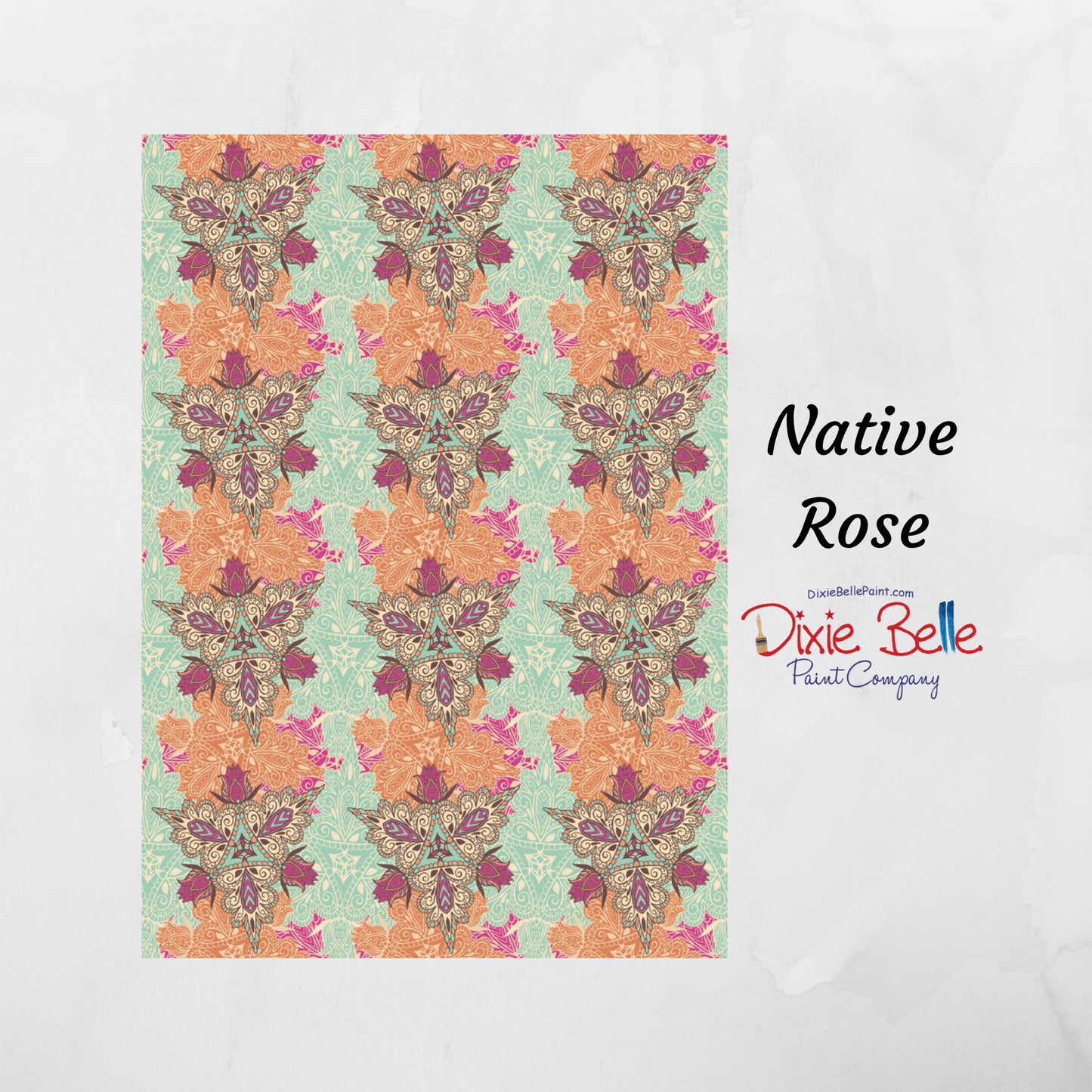 Native Rose | Rice Paper Decoupage | Dixie Belle | 23.39" x 33.11"