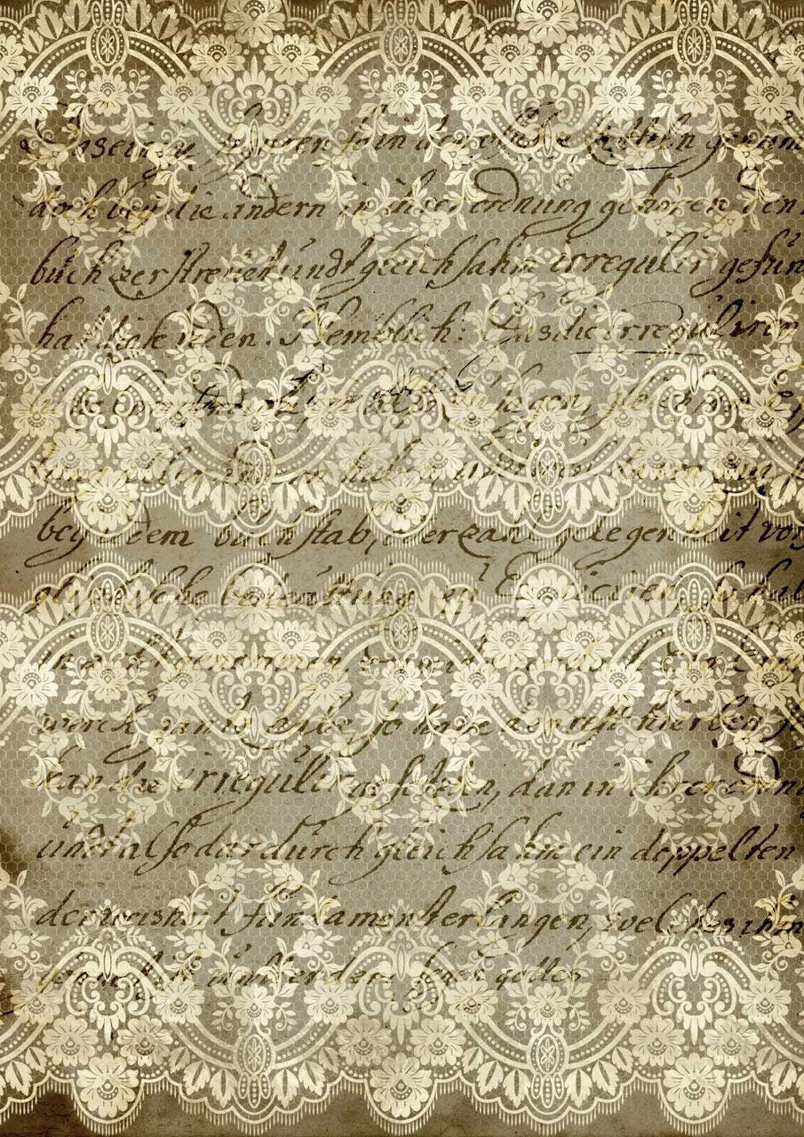 Stained Lace | Rice Paper Decoupage | Decoupage Queen | 2 Sizes