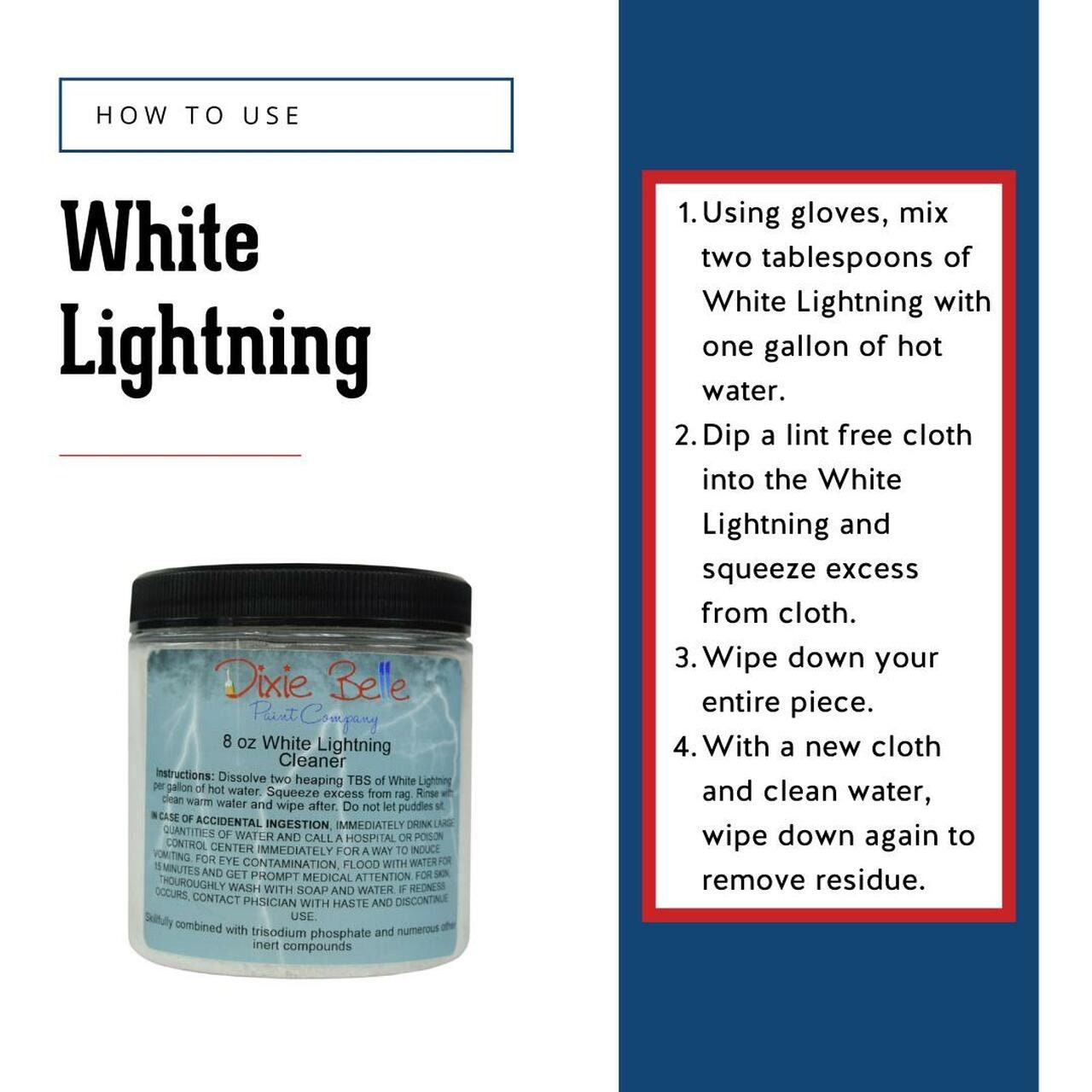 White Lightning | Dixie Belle Paint Company | Cleaner | 8oz