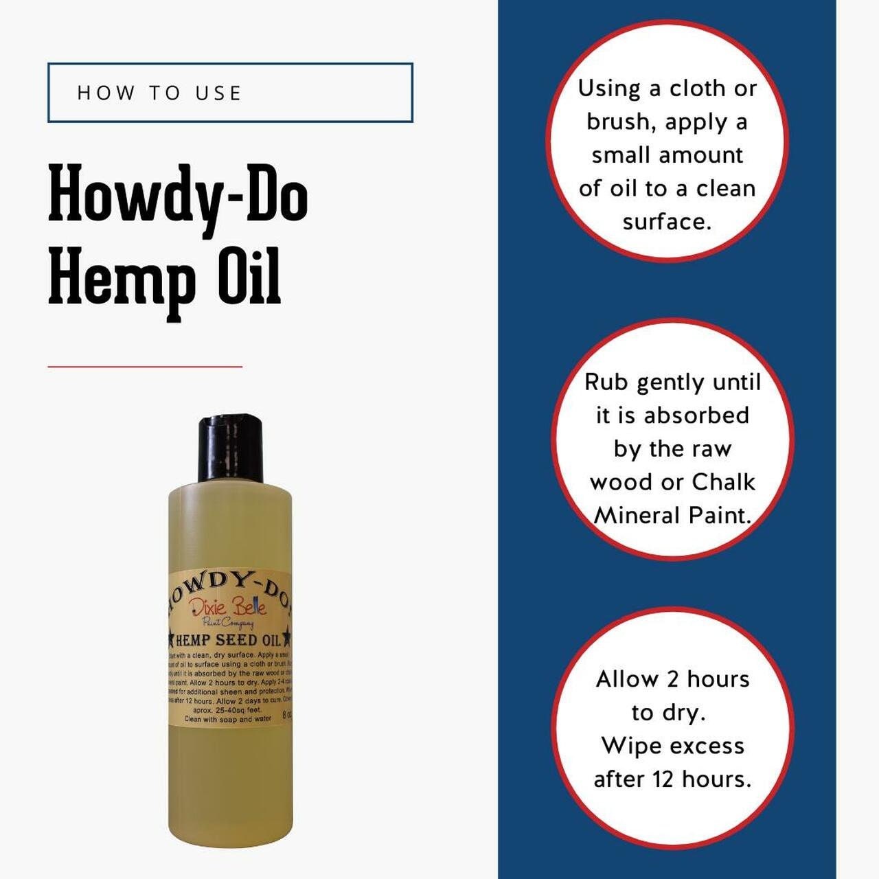 Howdy-Do Hemp Seed Oil | Dixie Belle Paint Company | 8oz