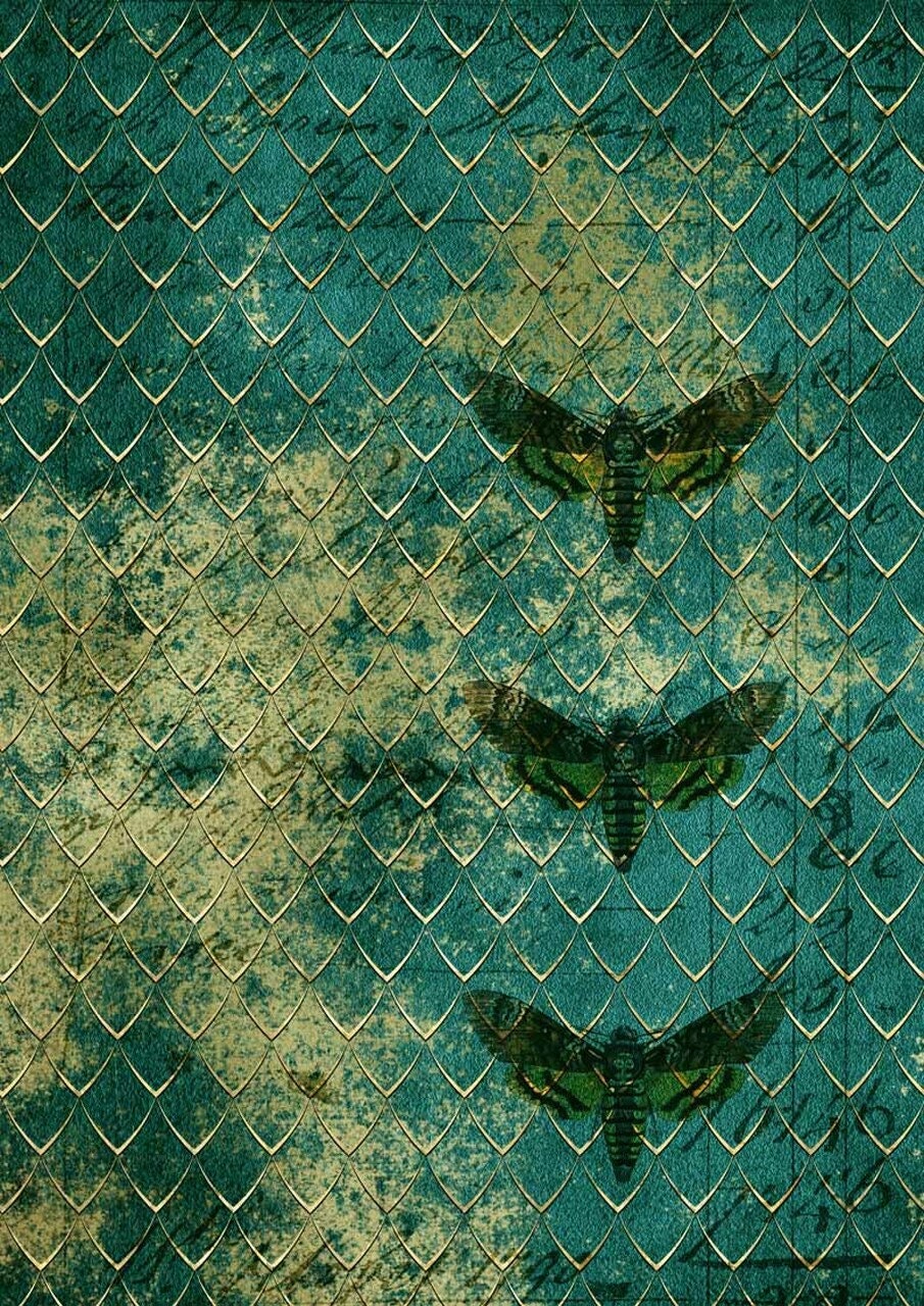 Dragon Scales | Rice Paper Decoupage | Decoupage Queen | A3