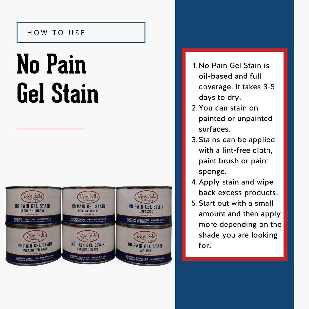 American Honey Gel Stain | Dixie Belle Paint | No Pain Gel Stain | Oil Based Wood Stain | 1-2 Day Processing Time |