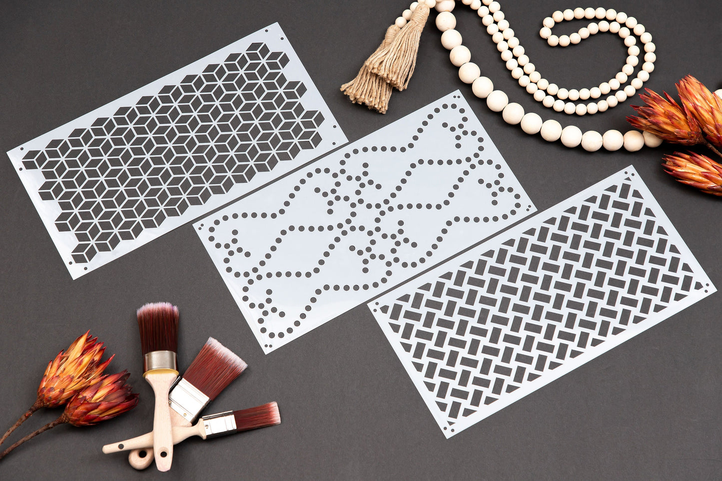 Trippy Blocks | Mylar Stencil | Belles and Whistles | 10mil