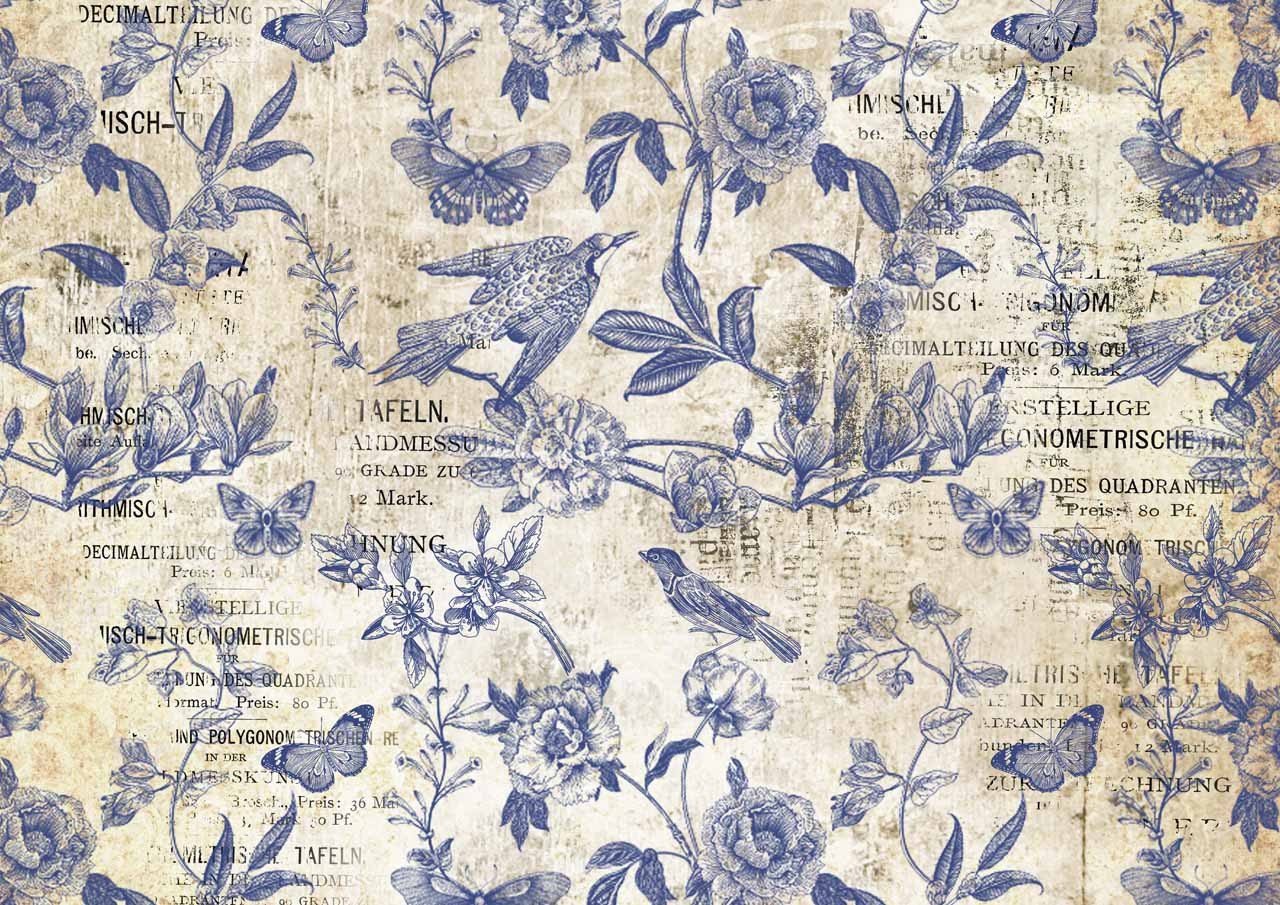 Blue Flight |Rice Paper Decoupage | Decoupage Queen | A2