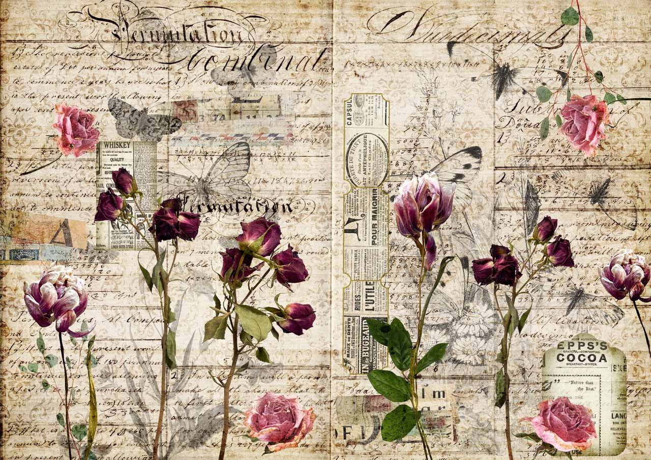 Pressed Flowers | Rice Paper Decoupage | Decoupage Queen | 2 Sizes
