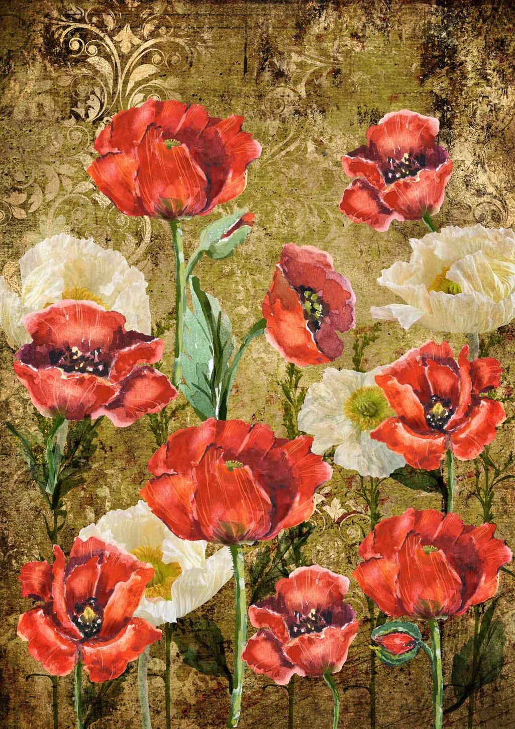 Poppies | Rice Paper Decoupage | Decoupage Queen | 2 Sizes