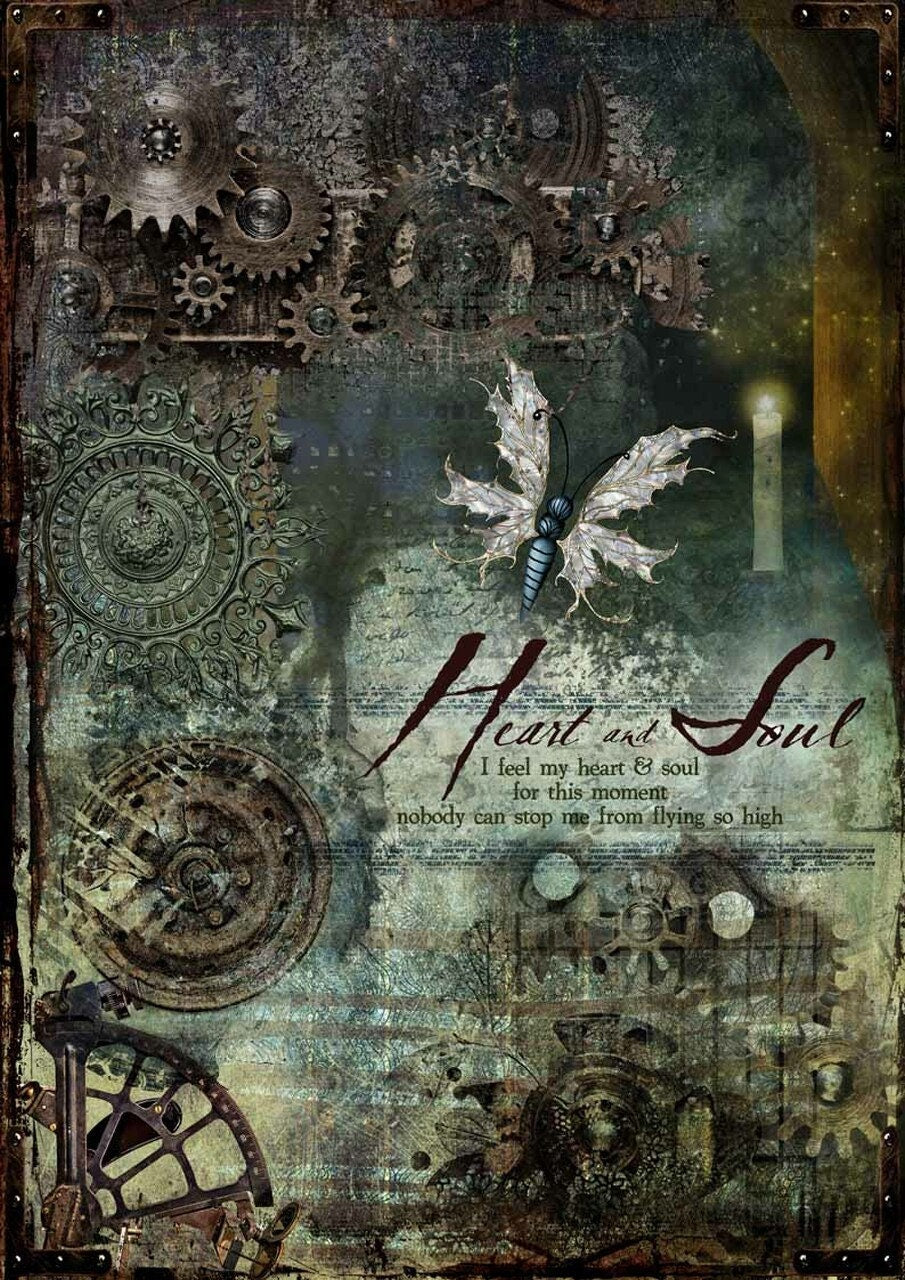 Heart and Soul | Rice Paper Decoupage | Decoupage Queen | A4 | RETIRED