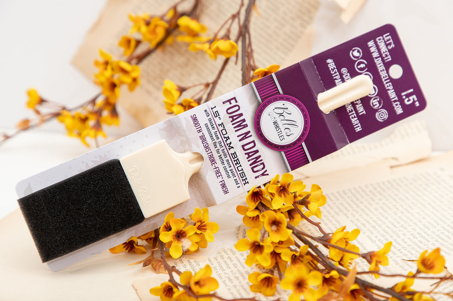Foam and Dandy | Dixie Belle Paint | Foam Sponge | Foam Paint Brush | 3 Different Sizes