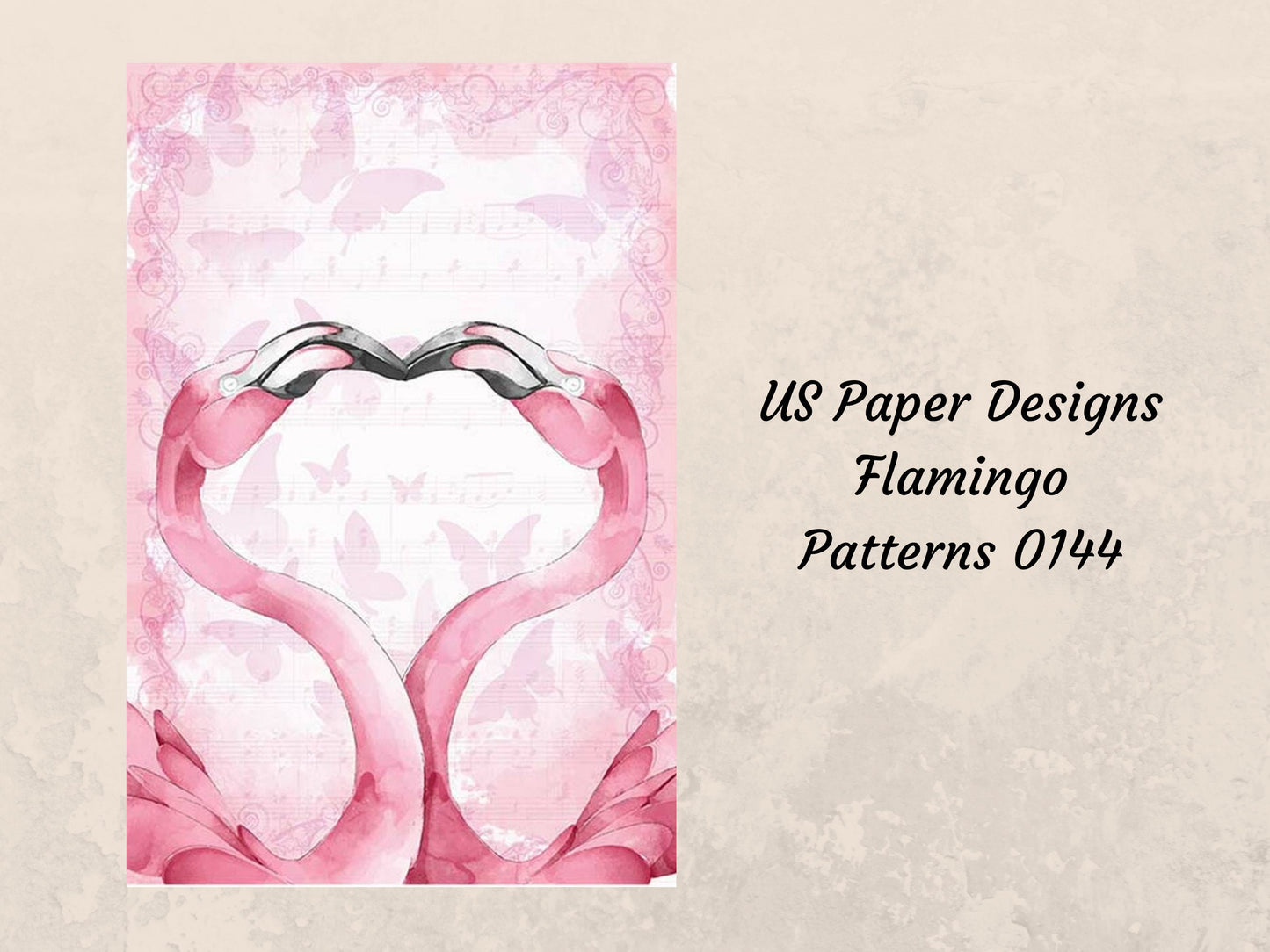 Flamingo Animals 0144 | Rice Paper Decoupage | Paper Designs | Decoupage for Furniture | A2