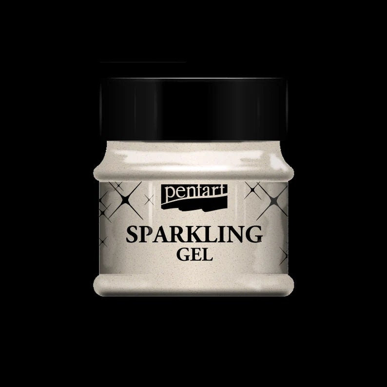 Transparent Silver | Pentart Sparkling Gel | 50ml