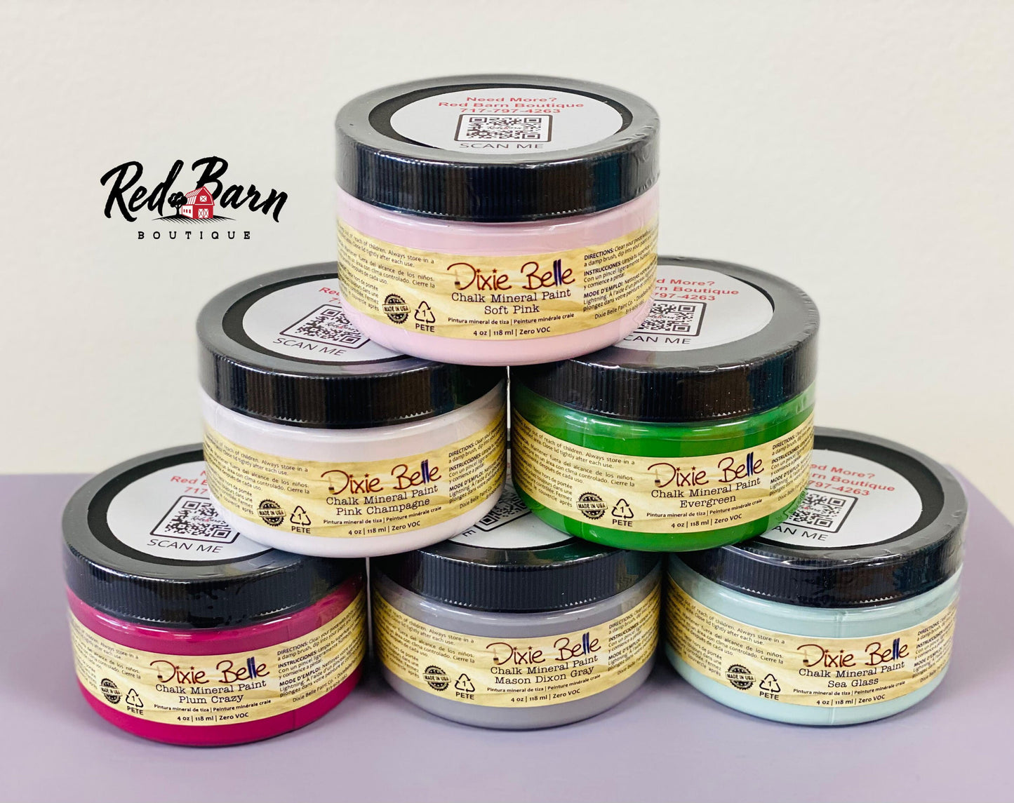 Soft Pink 16oz and 32oz | Dixie Belle Paint | Chalk Mineral Paint | No VOC | 4 Sizes