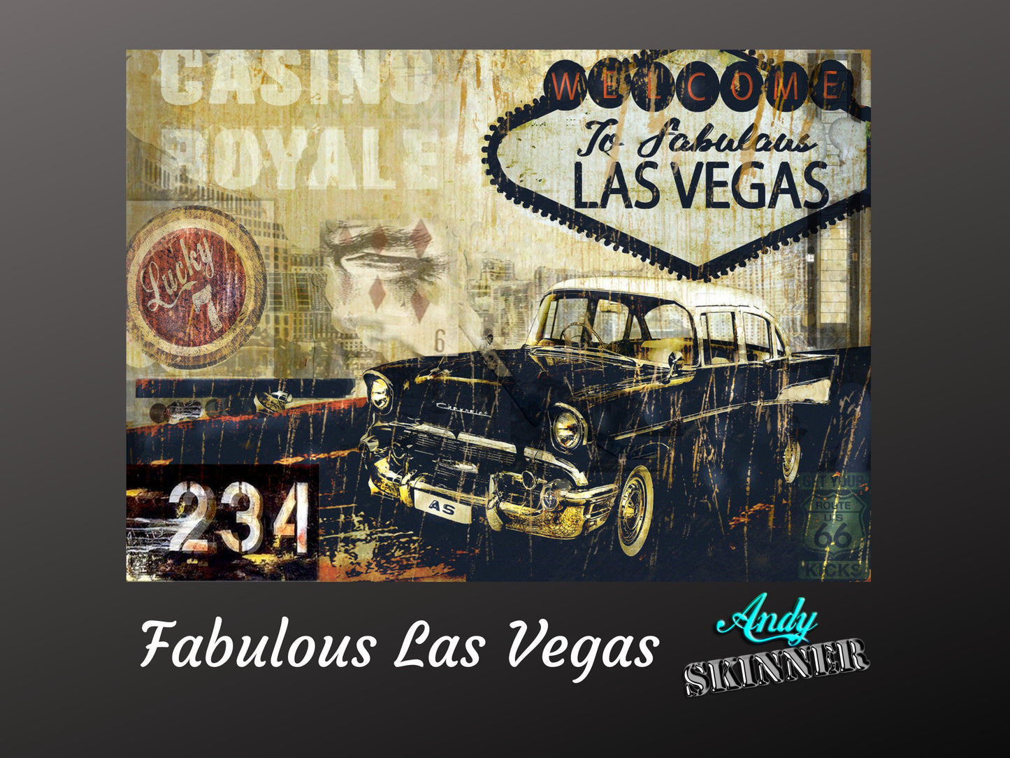 Fabulous Las Vegas | Rice Paper Decoupage | Andy Skinner Decoupage Queen | A4 & A3 | RETIRED