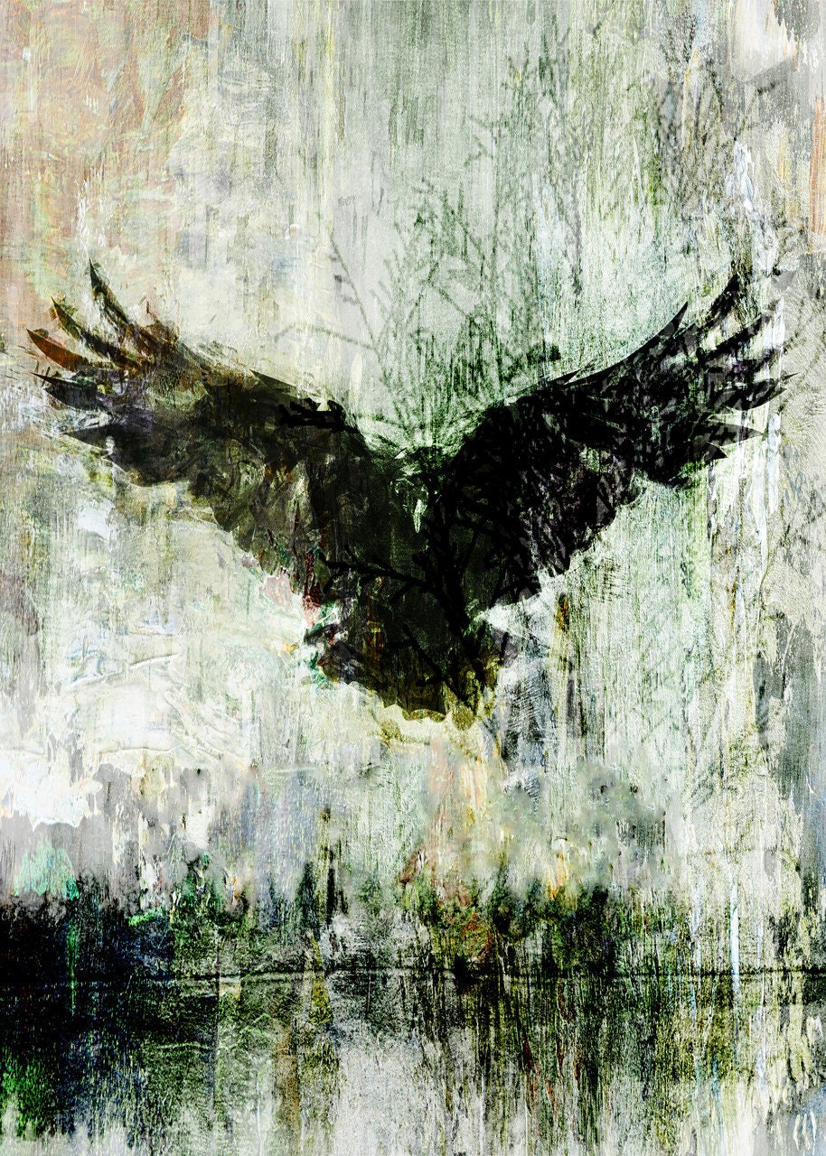The Raven | Rice Paper Decoupage | Andy Skinner | Sizes A4 and A3