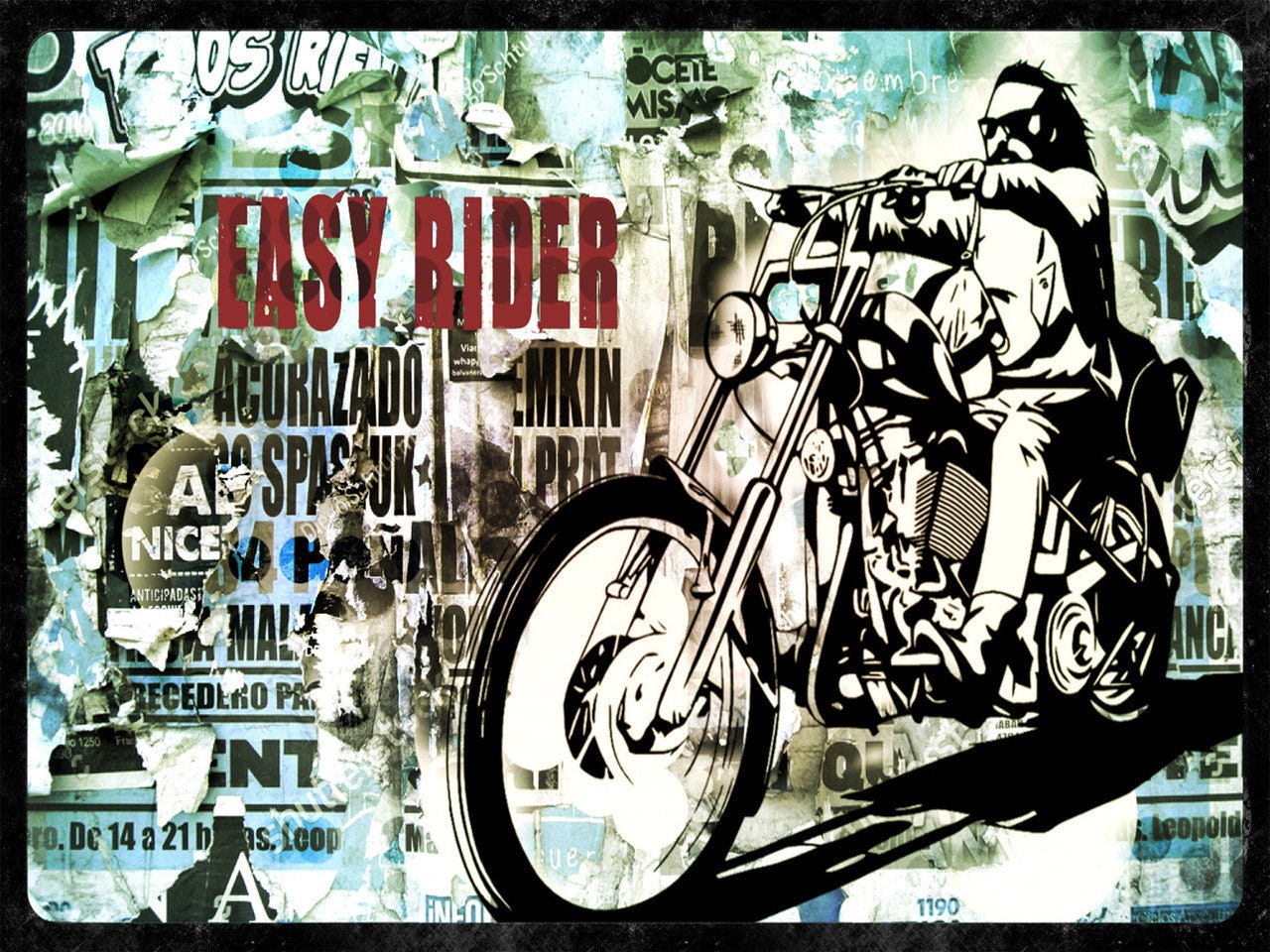 Easy Rider | Andy Skinner | Rice Paper Decoupage | A2 & A1