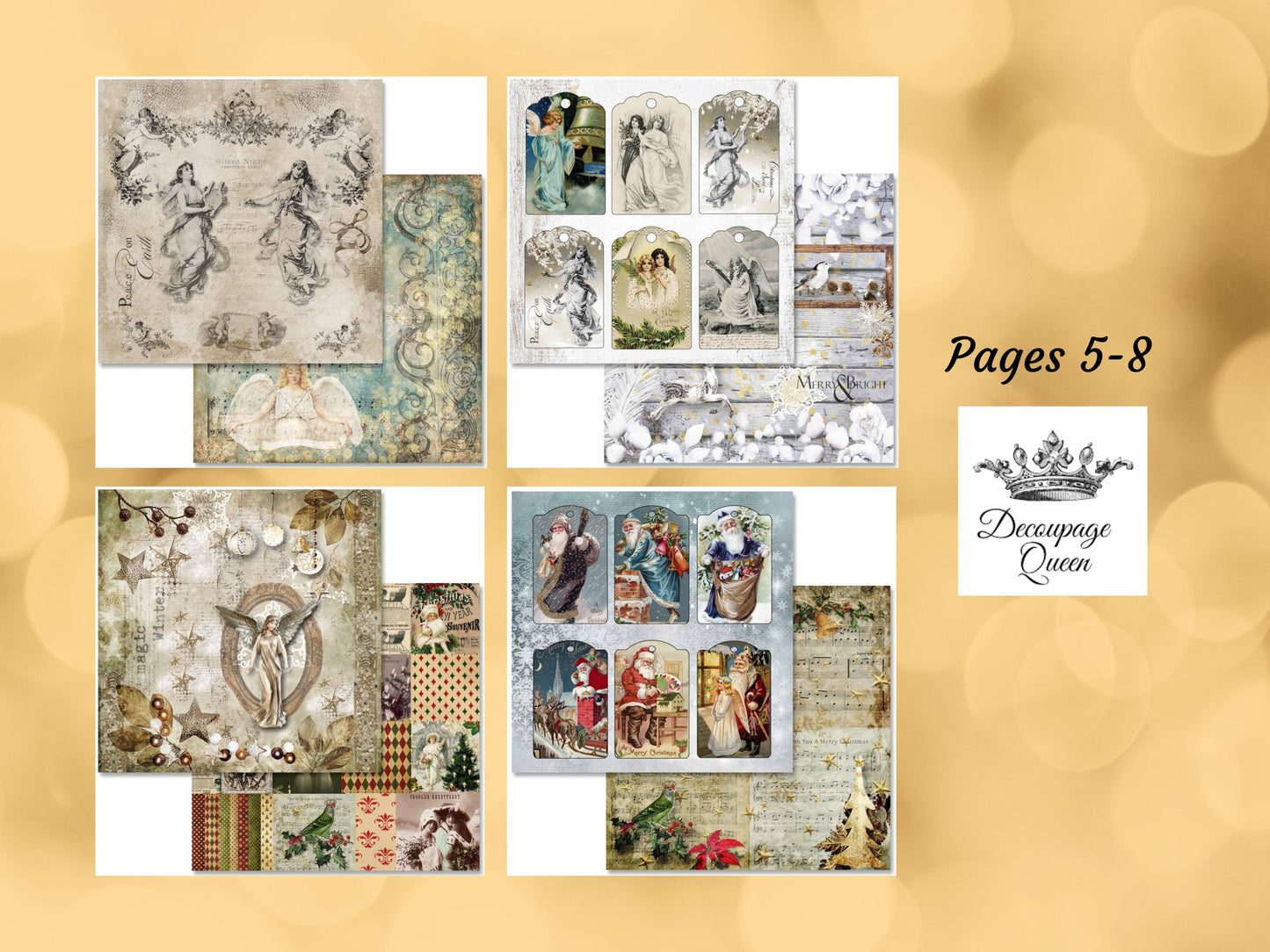 Christmas Collection | Scrapbook Paper | Decoupage Queen | 24 Sheets | 12" x 12"