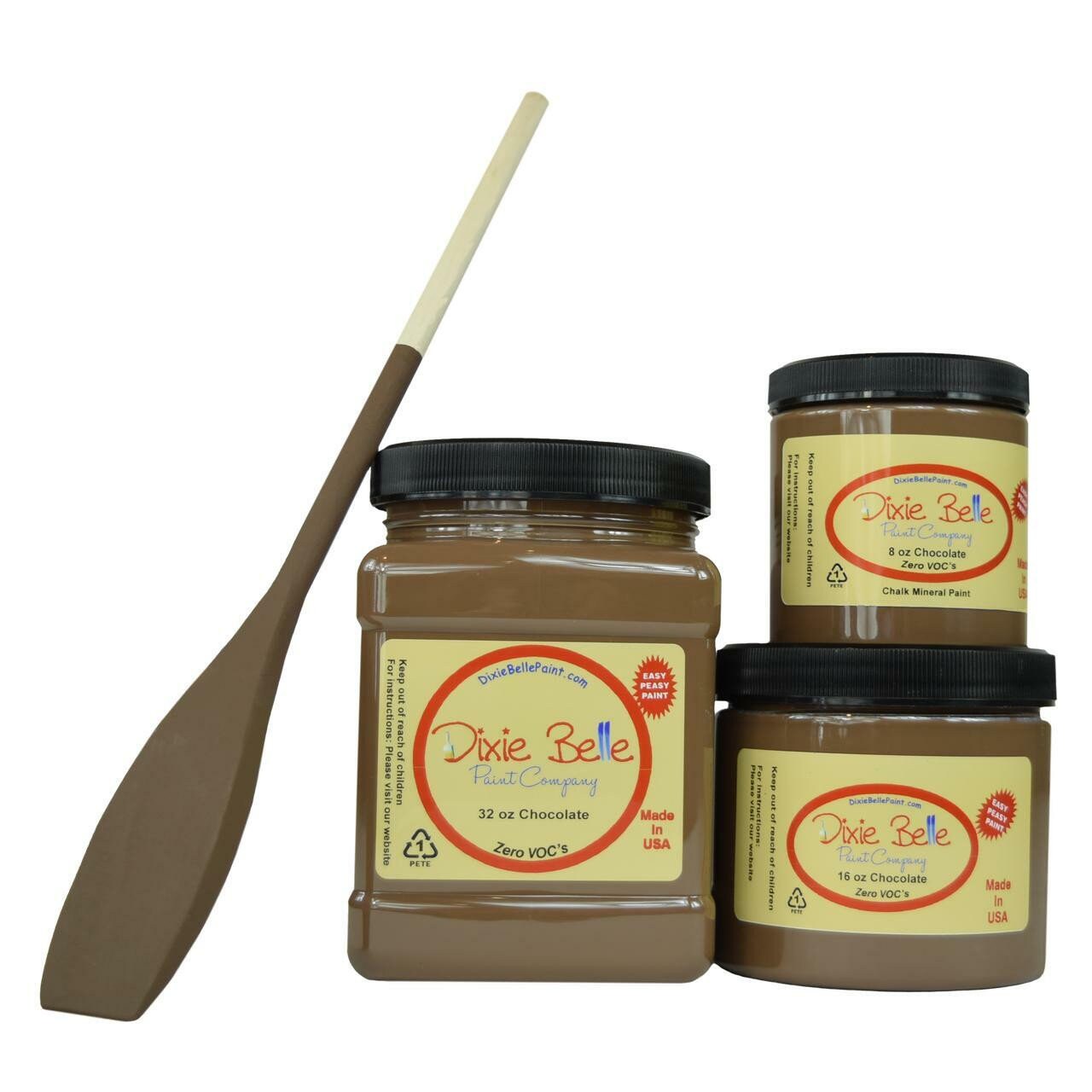 Chocolate 4oz and 8oz | Chalk Mineral Paint | Dixie Belle Paint Company | 4oz and 8oz