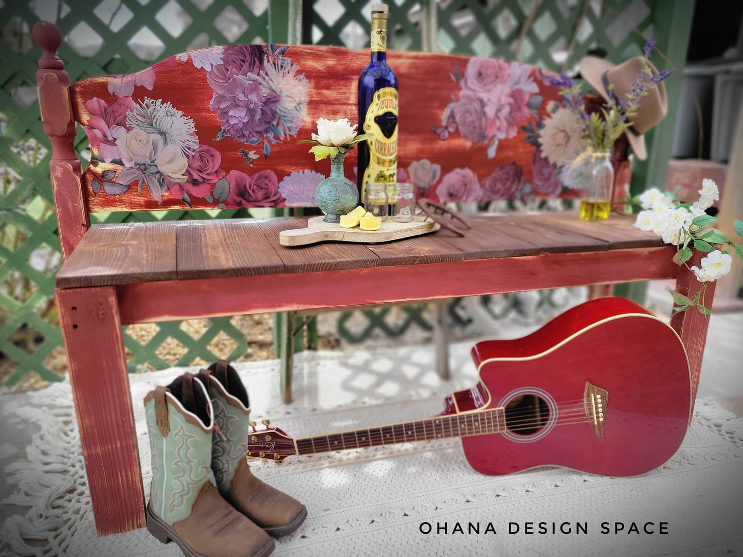 The Florist 3 Designs | Rub On Furniture Transfers | Hokus Pokus | Furniture Decals | 37" x 24"