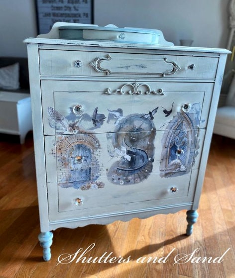Faite de Pierre | 4 Images | Rub On Furniture Transfers | Hokus Pokus | Furniture Decals | 35" x 23"
