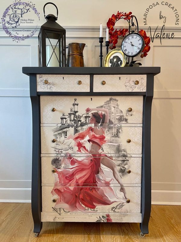 Lets Tango | Rub On Furniture Transfers | Hokus Pokus | Furniture Decals | 35 x 24