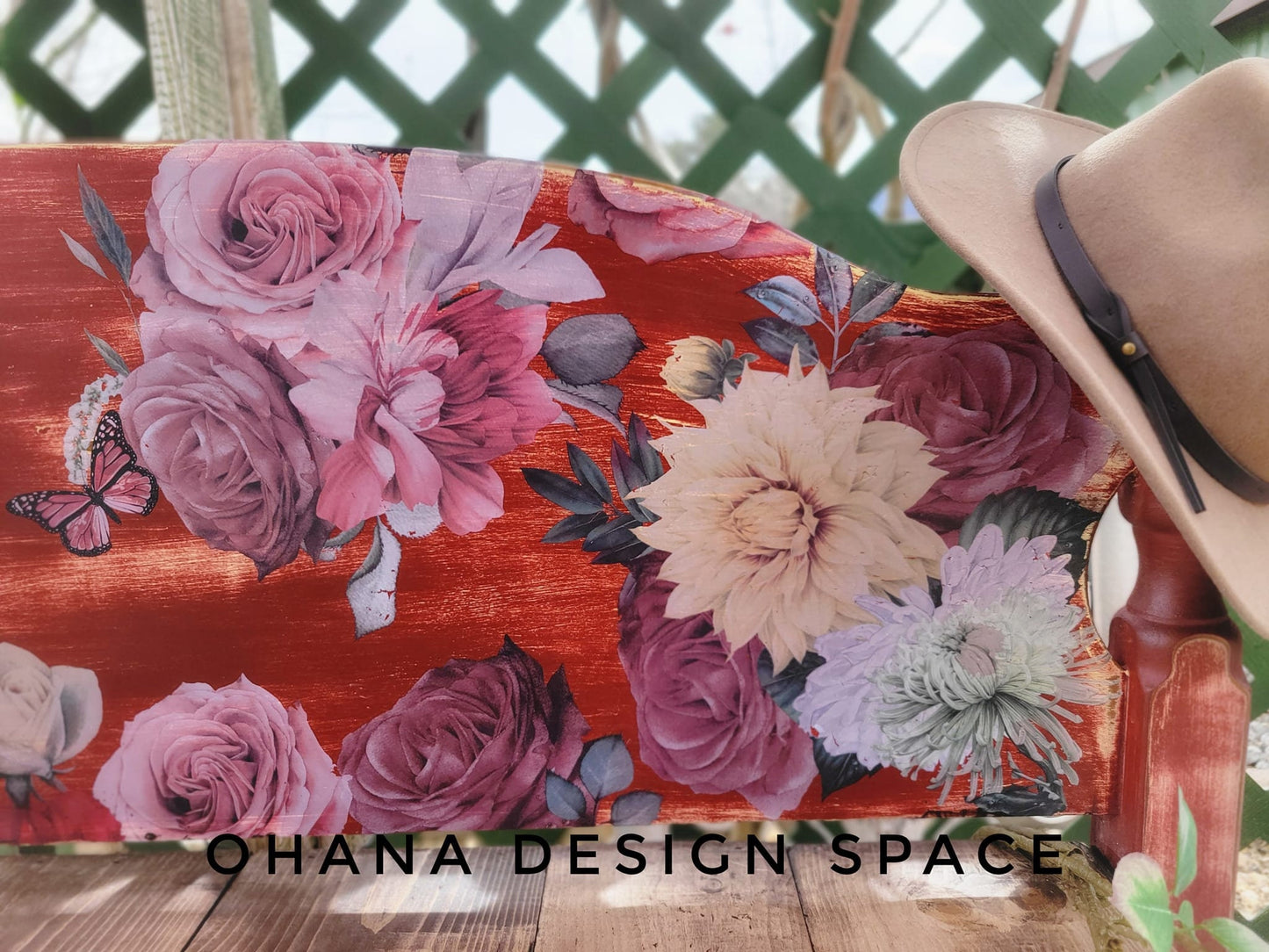 The Florist 3 Designs | Rub On Furniture Transfers | Hokus Pokus | Furniture Decals | 37" x 24"