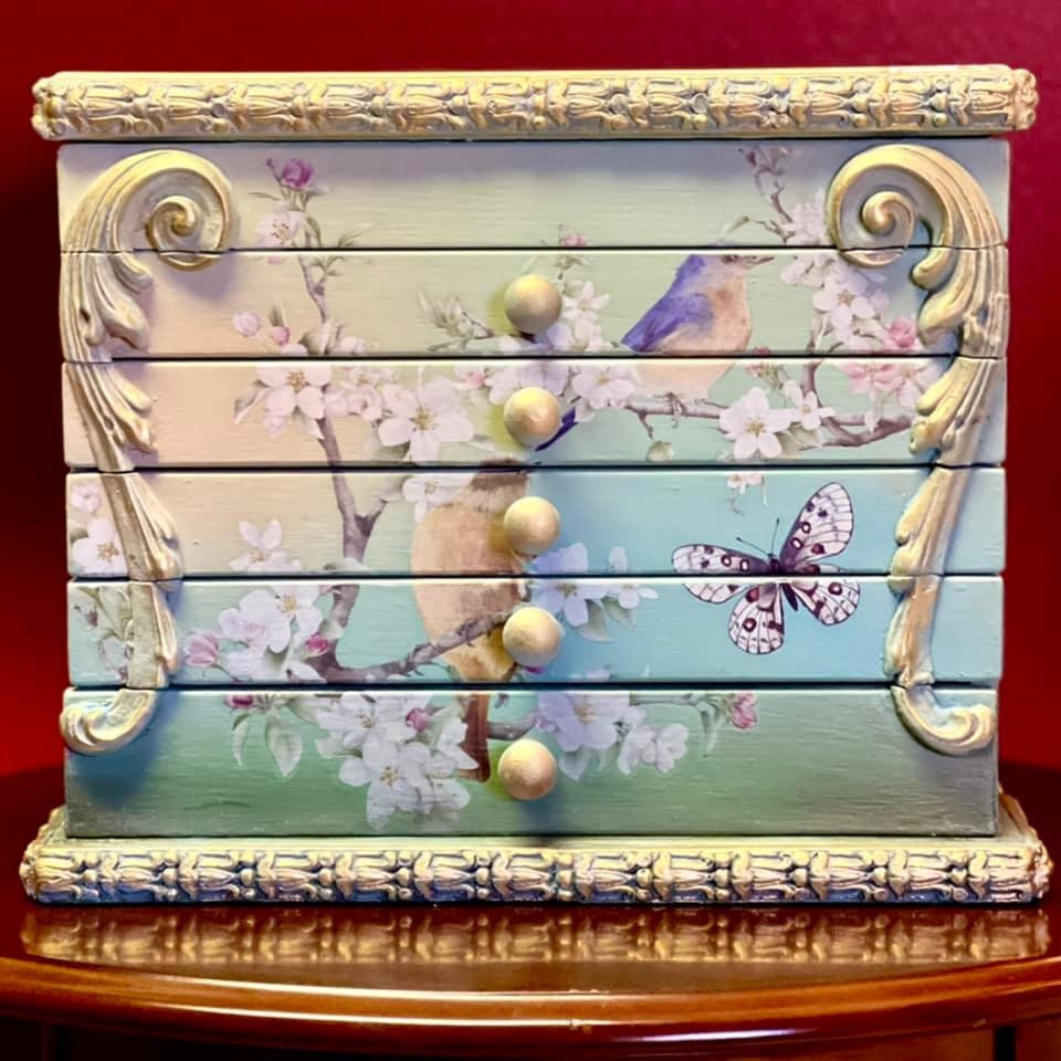 Birds of Paradise 4 Images | Rub On Furniture Transfers | Hokus Pokus | Furniture Decals | 37" x 23.6"