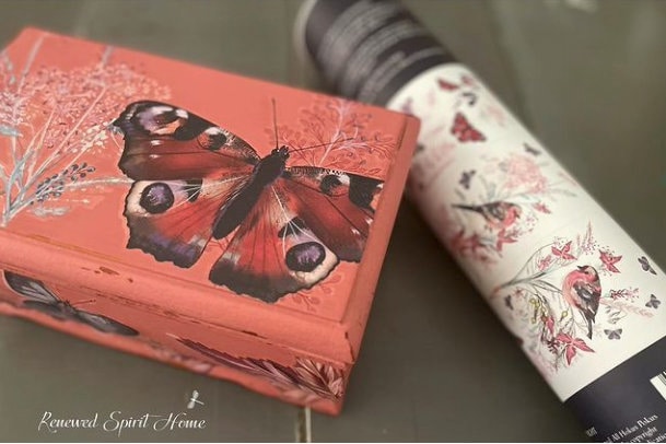 Oiseau Rose | Rub On Furniture Transfers | Hokus Pokus | Furniture Decals | 35 x 23