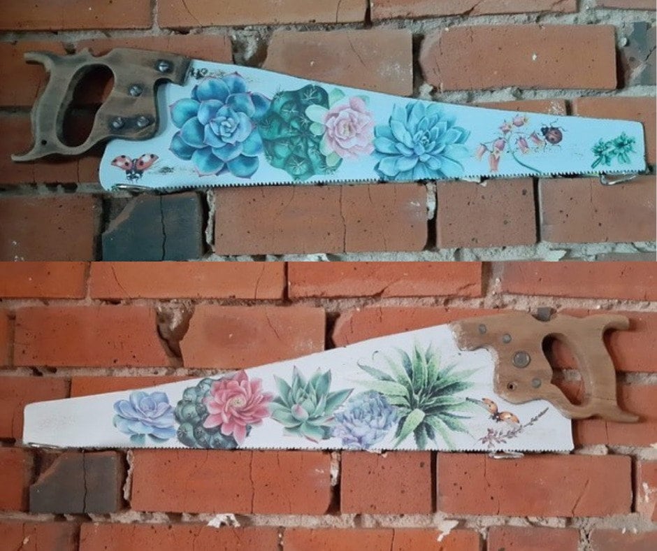 Sheilam Succulants | Rub On Furniture Transfers | Hokus Pokus | Furniture Decals | Petite Transfer | 3 Sheets