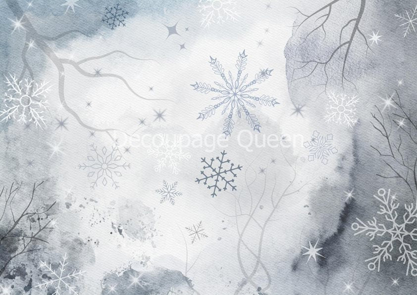 Forest Lore - Snowflake Dream | Rice Paper Decoupage | Decoupage Queen | 2 Sizes
