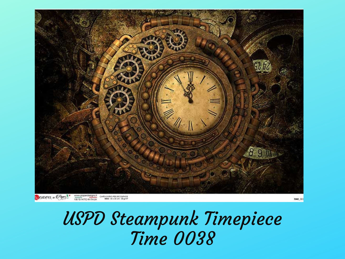 Steampunk Timepiece 0038 | Rice Paper Decoupage | Paper Designs | A4