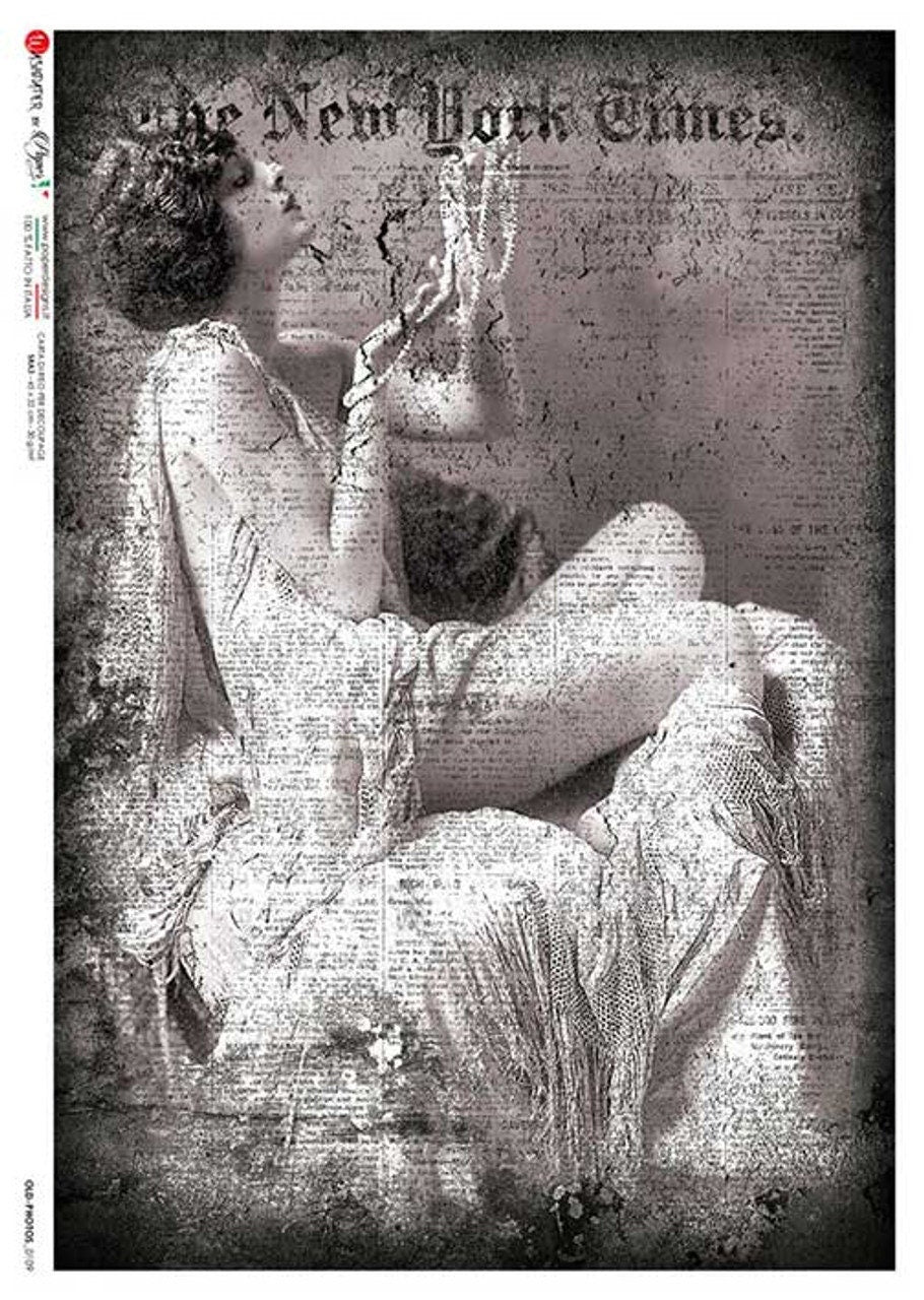 Vintage Beauty Old Photos 0109 | Rice Paper Decoupage | Paper Designs | A4