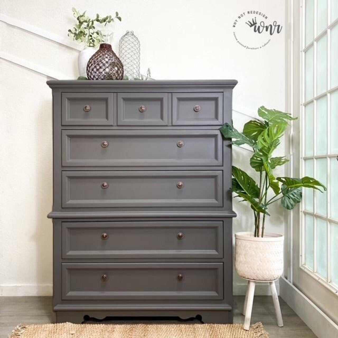 Hurricane Gray 16oz and 32oz | Dixie Belle Chalk Mineral Paint | No VOC | Chalk Paint for Furniture | Water Based Paint | 16oz and 32oz