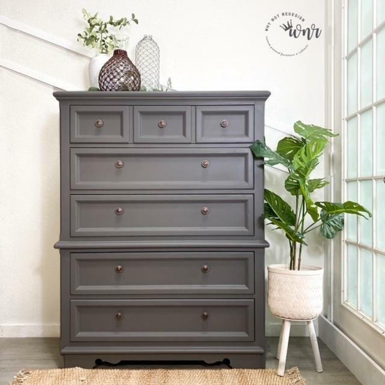 Hurricane Gray 4oz and 8oz | Dixie Belle Chalk Mineral Paint | No VOC | Chalk Paint for Furniture | Water Based Paint | 4oz and 8oz