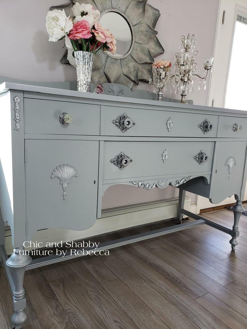 Manatee Gray 4oz and 8oz | Dixie Belle Chalk Mineral Paint | No VOC | Chalk Paint for Furniture | Water Based Paint | 4oz and 8oz