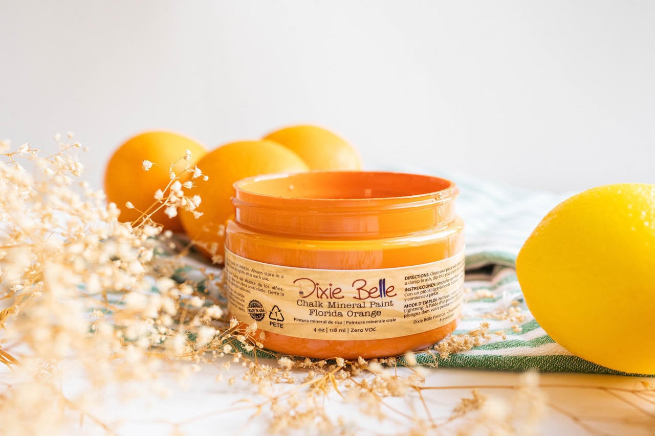 Florida Orange 4oz | Chalk Mineral Paint | Dixie Belle Paint Company | 4oz