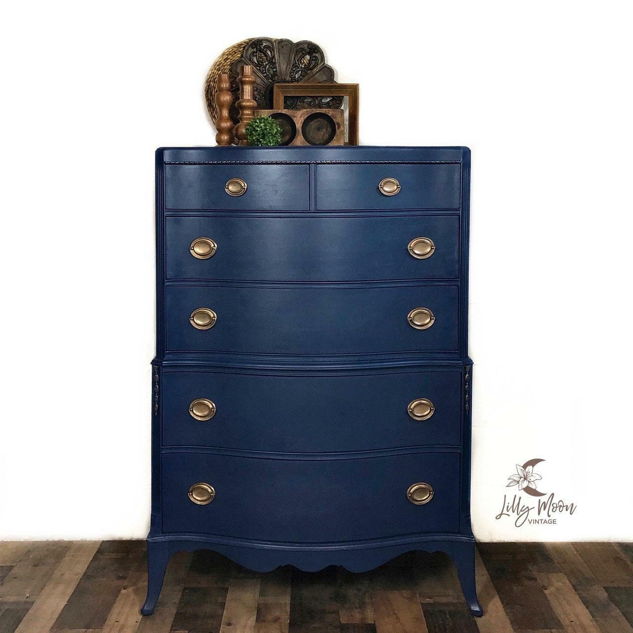 Bunker Hill Blue 4oz and 8oz | Dixie Belle Chalk Mineral Paint | No VOC | Chalk Paint for Furniture | Water Based Paint | 4oz and 8oz